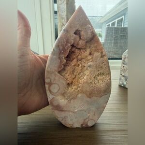 Polychrome Jasper Natural Stone Geode Decor